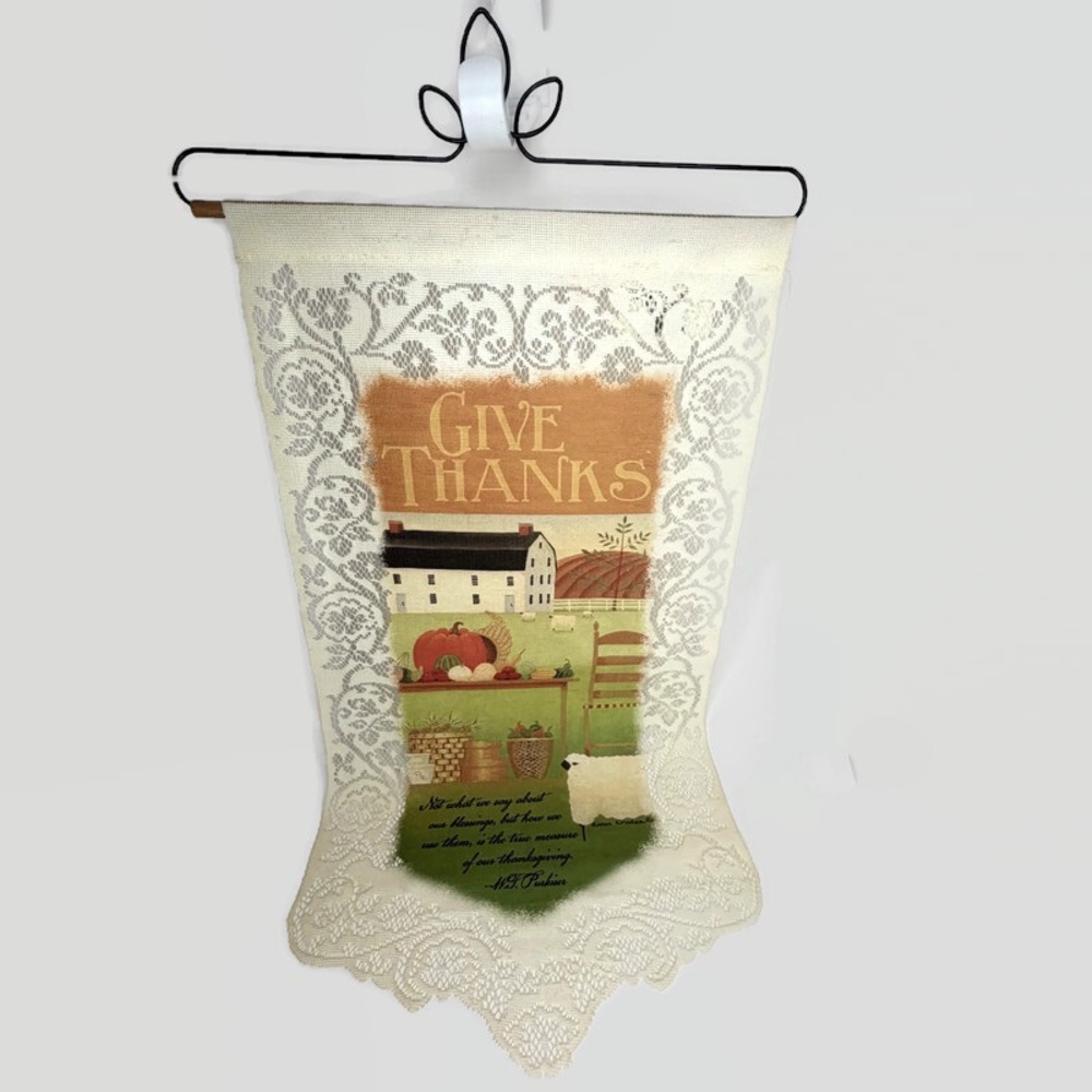 NWT Heritage Lace Give Thanks Wall Decor
